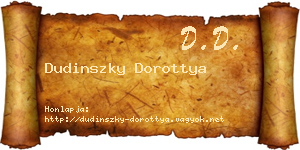 Dudinszky Dorottya névjegykártya
