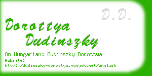 dorottya dudinszky business card